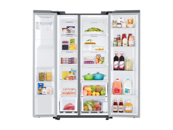 27.4 cu. ft. Large Capacity Side-by-Side Refrigerator in Stainless Steel - Image 2