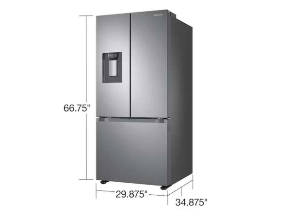 22 cu. ft. Smart 3-Door French Door Refrigerator with External Water Dispenser in Fingerprint Resistant Stainless Steel - Image 3
